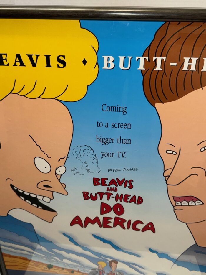 Beavis & Butthead Full Theater Size Movie Poster signed by Mike Judge - Image 2