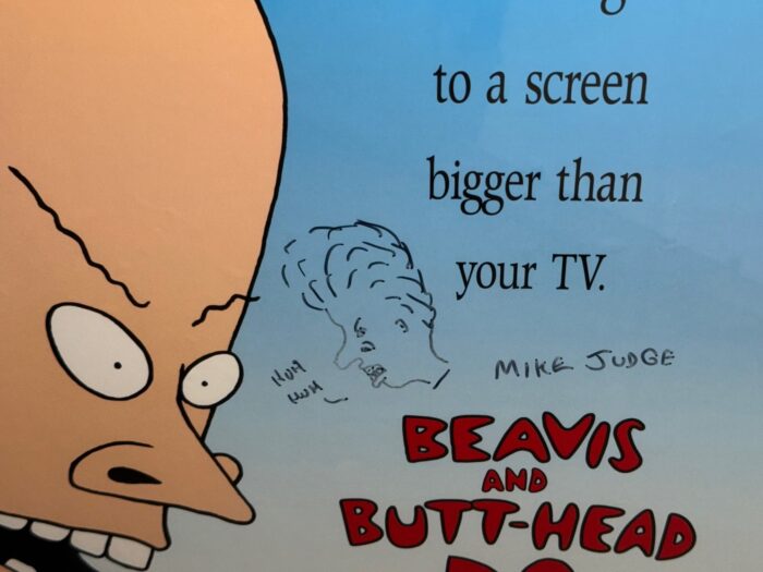 Beavis & Butthead Full Theater Size Movie Poster signed by Mike Judge - Image 3