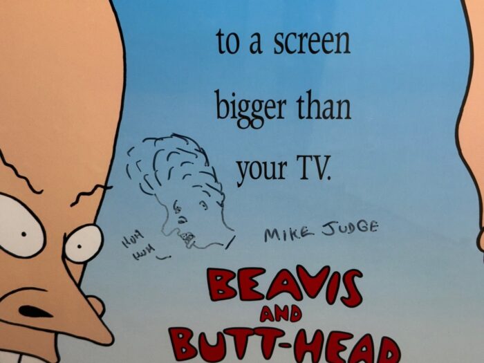 Beavis & Butthead Full Theater Size Movie Poster signed by Mike Judge - Image 4