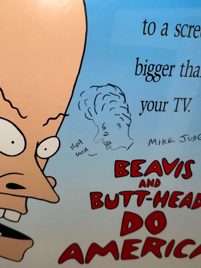 Beavis & Butthead Full Theater Size Movie Poster signed by Mike Judge - Image 5