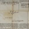 John Tyler Ships Paper Signed as President - Image 2