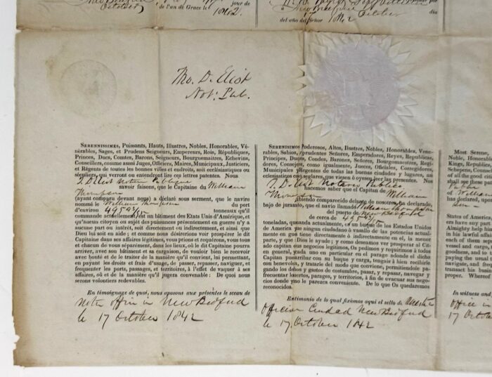 John Tyler Ships Paper Signed as President - Image 7