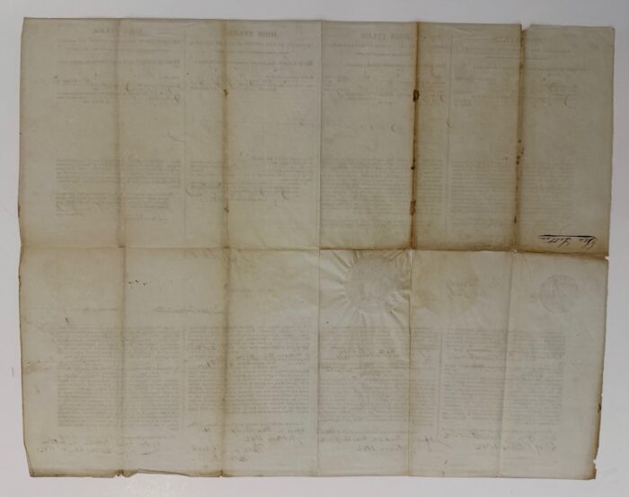 John Tyler Ships Paper Signed as President - Image 8