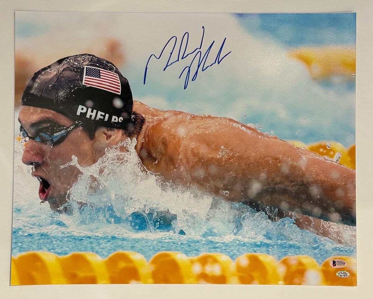 Sam Seiple Michael Phelps Autographed Photograph - The Autograph Source
