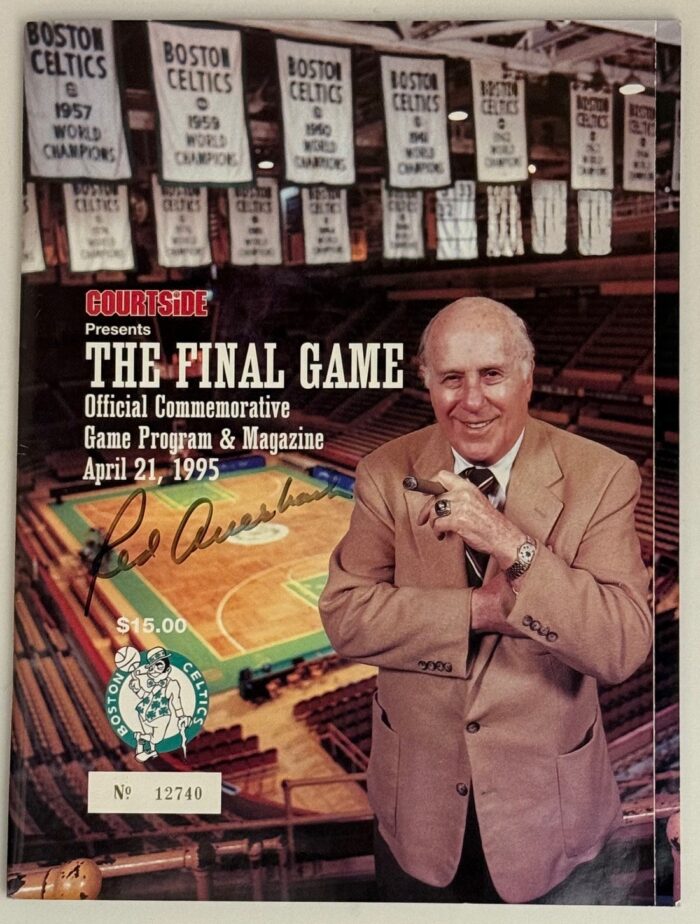 Red Auerbach Signed Celtics Boston Garden Program