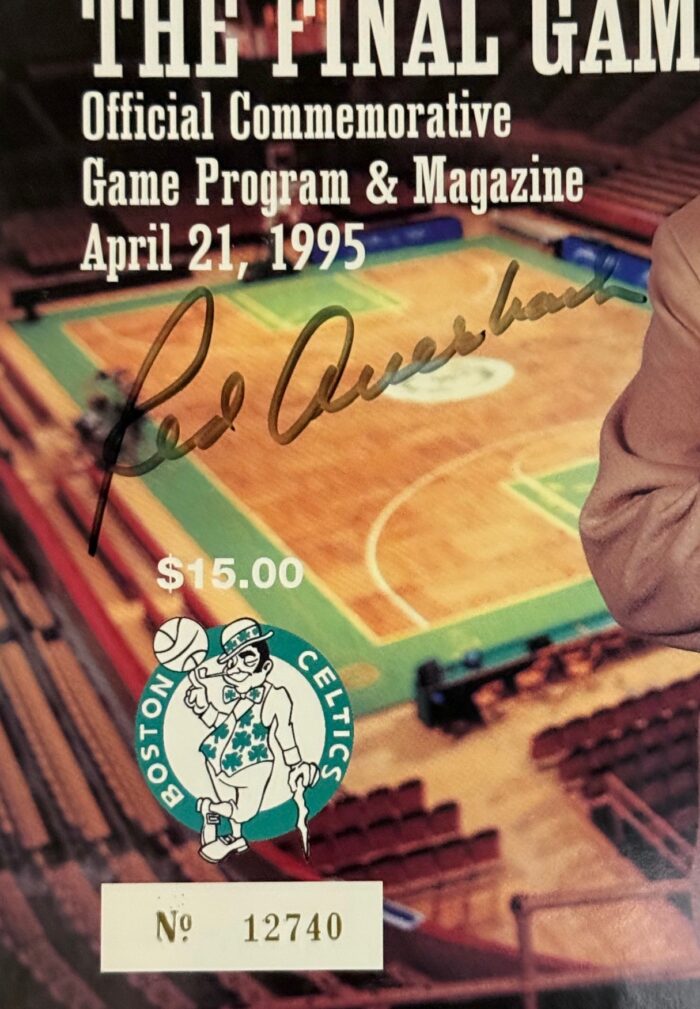 Red Auerbach Signed Celtics Boston Garden Program - Image 2
