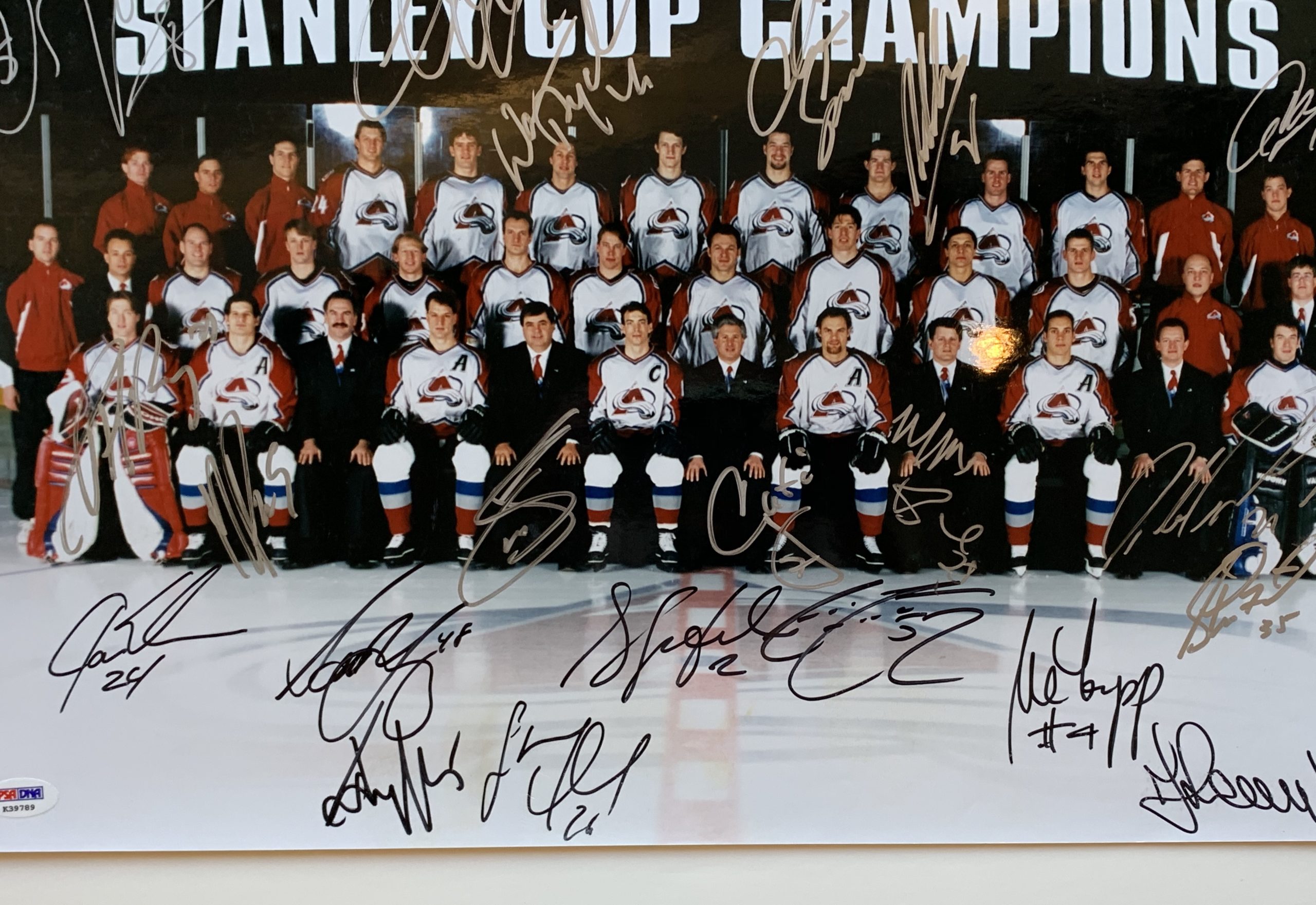 Sylvain Lefebvre autographed Hockey Card (Colorado Avalanche) 1996 Score  #226