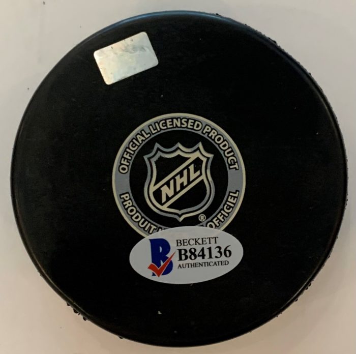 Grant Fuhr Signed Edmonton Puck - Image 2