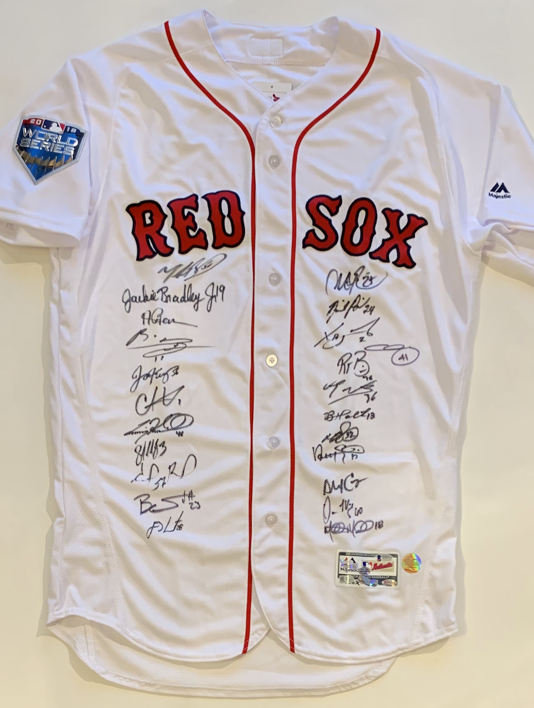 Boston Red Sox 2018 World Series Team Autographed Jersey - signed