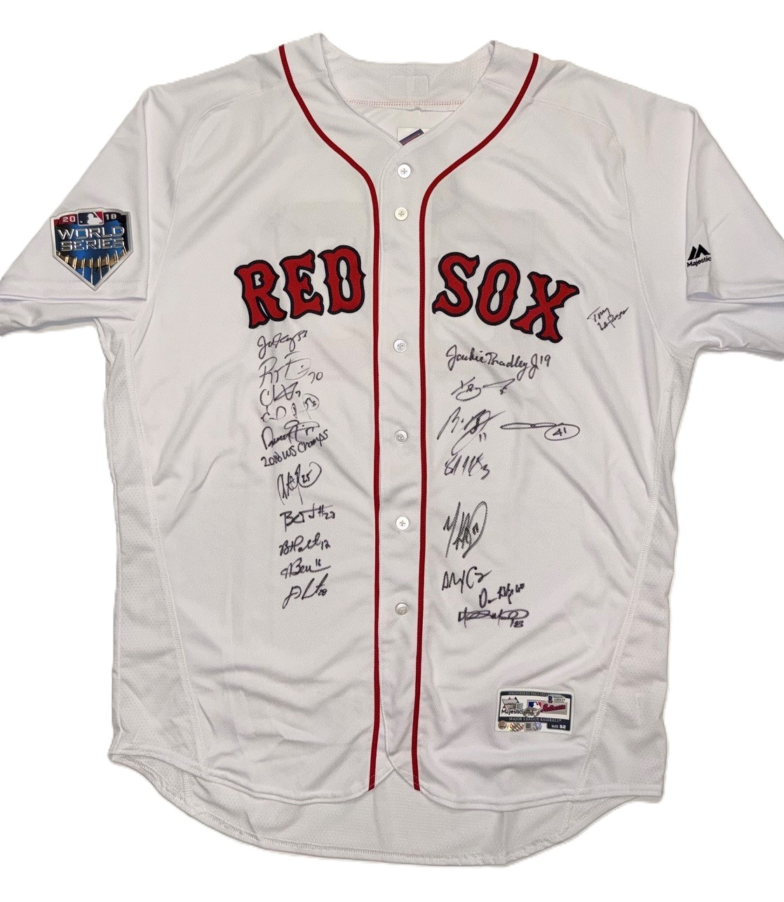 Boston Red Sox 2018 World Series Team Autographed Jersey - signed by 20