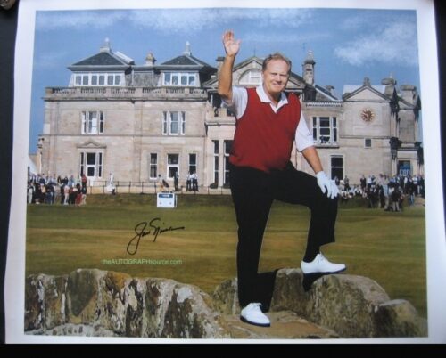 Jack Nicklaus Autographed British Open Ciclee 24 x 20 Photograph