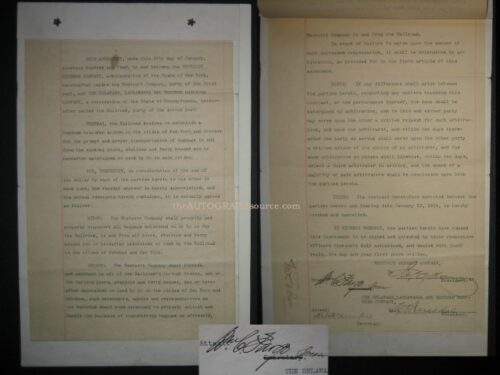 James C. Fargo Signed Document (President of Wells Fargo)