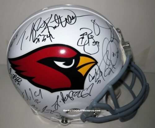 Arizona Cardinals 2008/2009 NFC Champ Team Signed Helmet