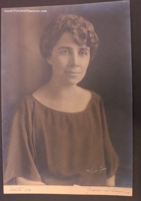 Grace Coolidge Signed Photograph