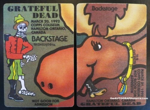 Grateful Dead Backstage Pass Set (The Moose) - Canada