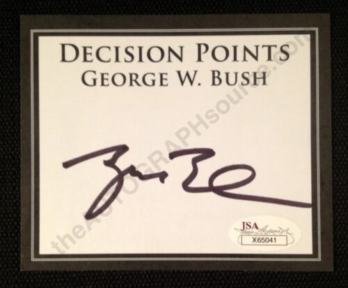 George W Bush Signed Card
