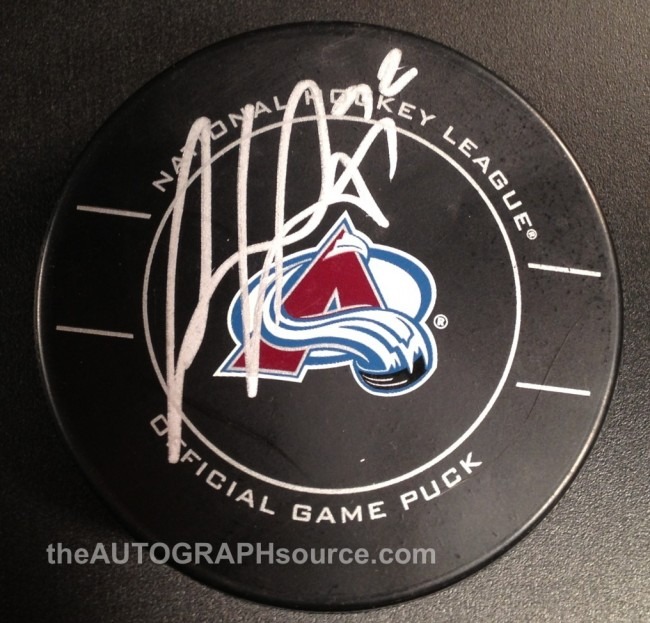 Gabriel Landeskog Autographed Hockey Puck - The Autograph Source