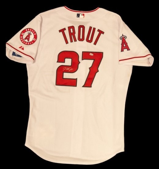 mike trout jersey signed