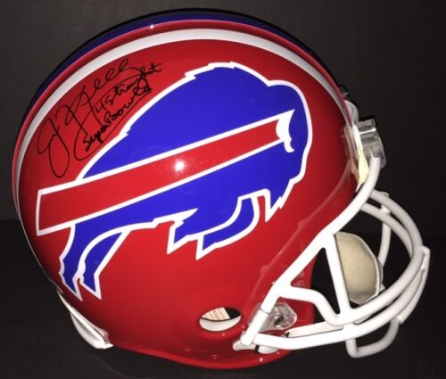 Jim Kelly Signed Bills Helmet "4 straight Super Bowls"