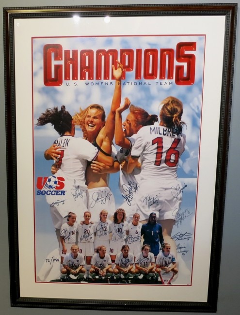 1999 USA Women's Soccer Team Signed Poster
