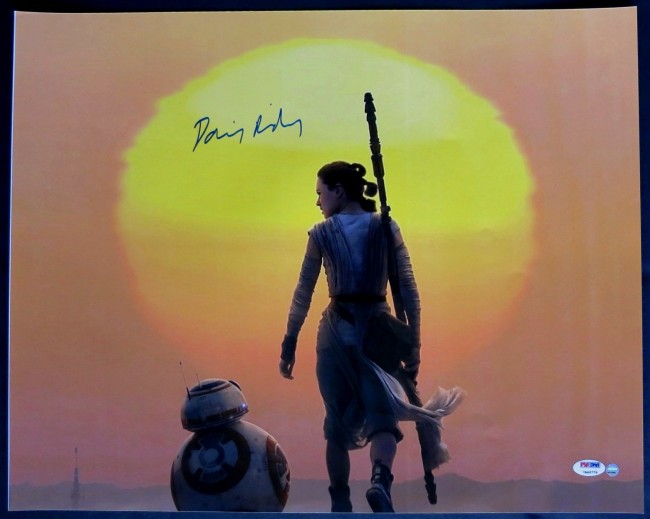 Daisy Ridley Signed Star Wars VII Signed 20x16 Photograph