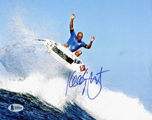 Kelly Slater Signed Surfing Photo