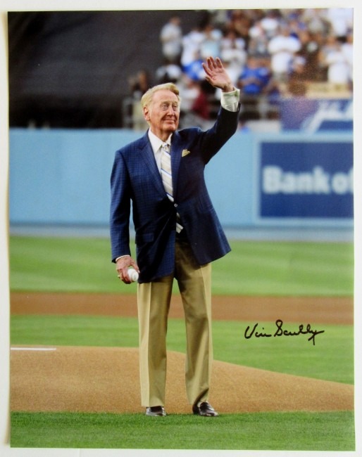 Los Angeles Dodgers Vin Scully Autographed 11'' x 14'' Sports