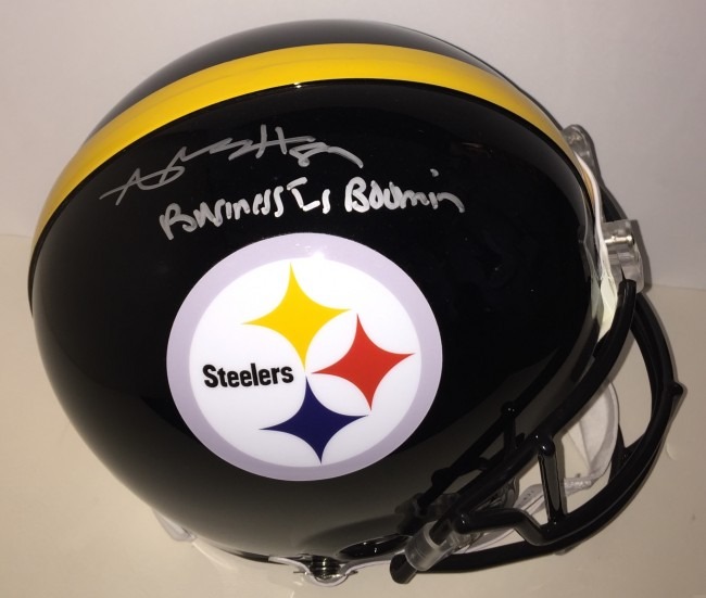 Antonio Brown Autographed Proline Helmet with Business is Boomin Inscription