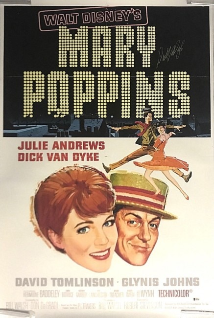 Dick Van Dyke Autographed Mary Poppins Movie Poster