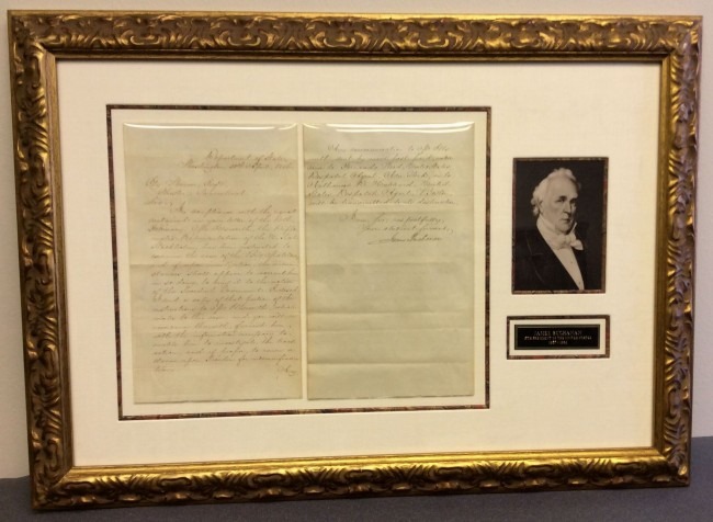 James Buchanan Manuscript Letter Signed as President