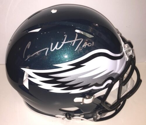 Carson Wentz Autographed Eagles Authentic Speed Helmet