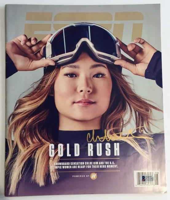 Chloe Kim Autographed ESPN Magazine