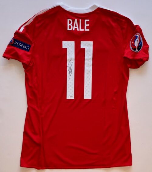Gareth Bale Signed Wales Soccer Jersey