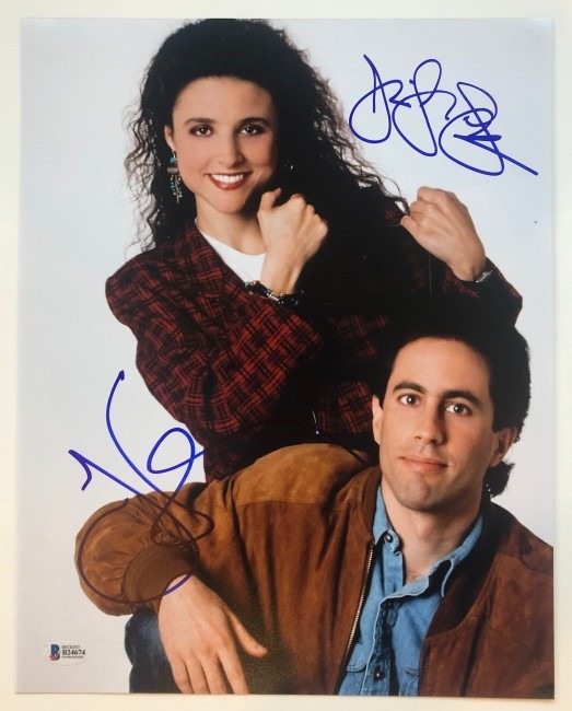 Jerry Seinfeld & Julia Louis-Dreyfus Autographed Photo