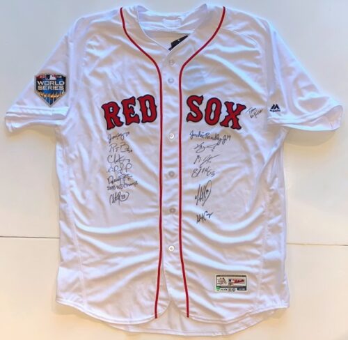 Boston Red Sox 2018 World Series Team Signed Jersey with 13