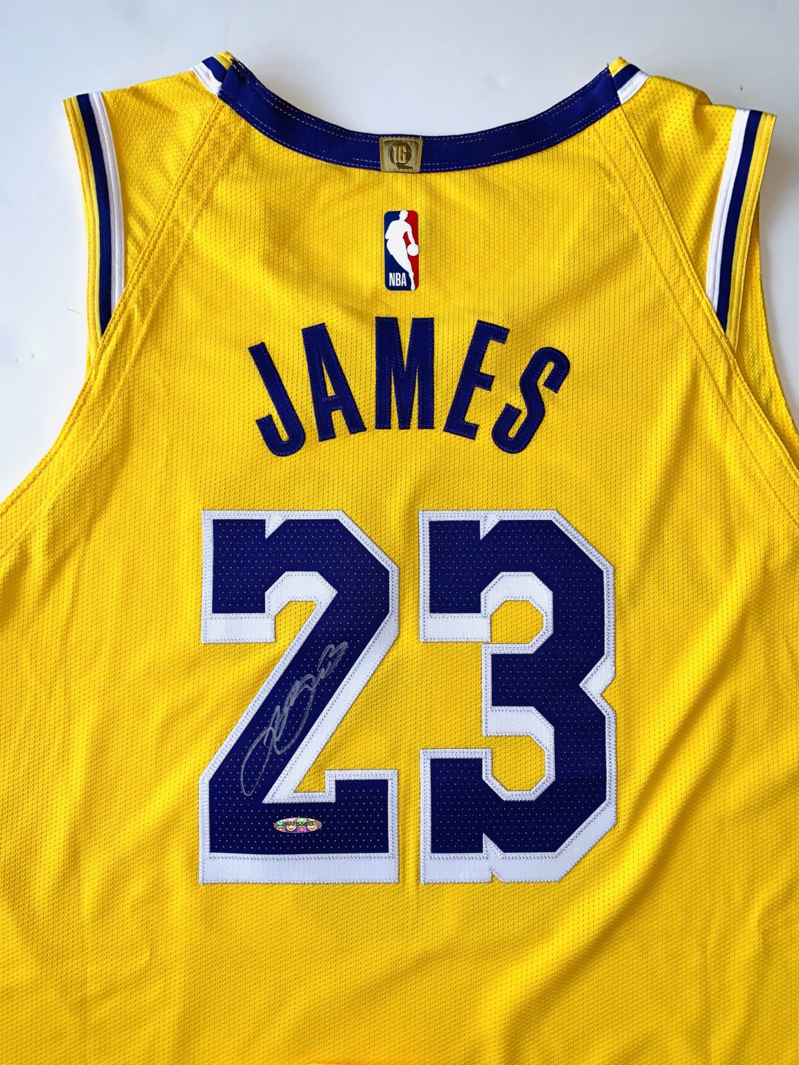 lebron signed lakers jersey