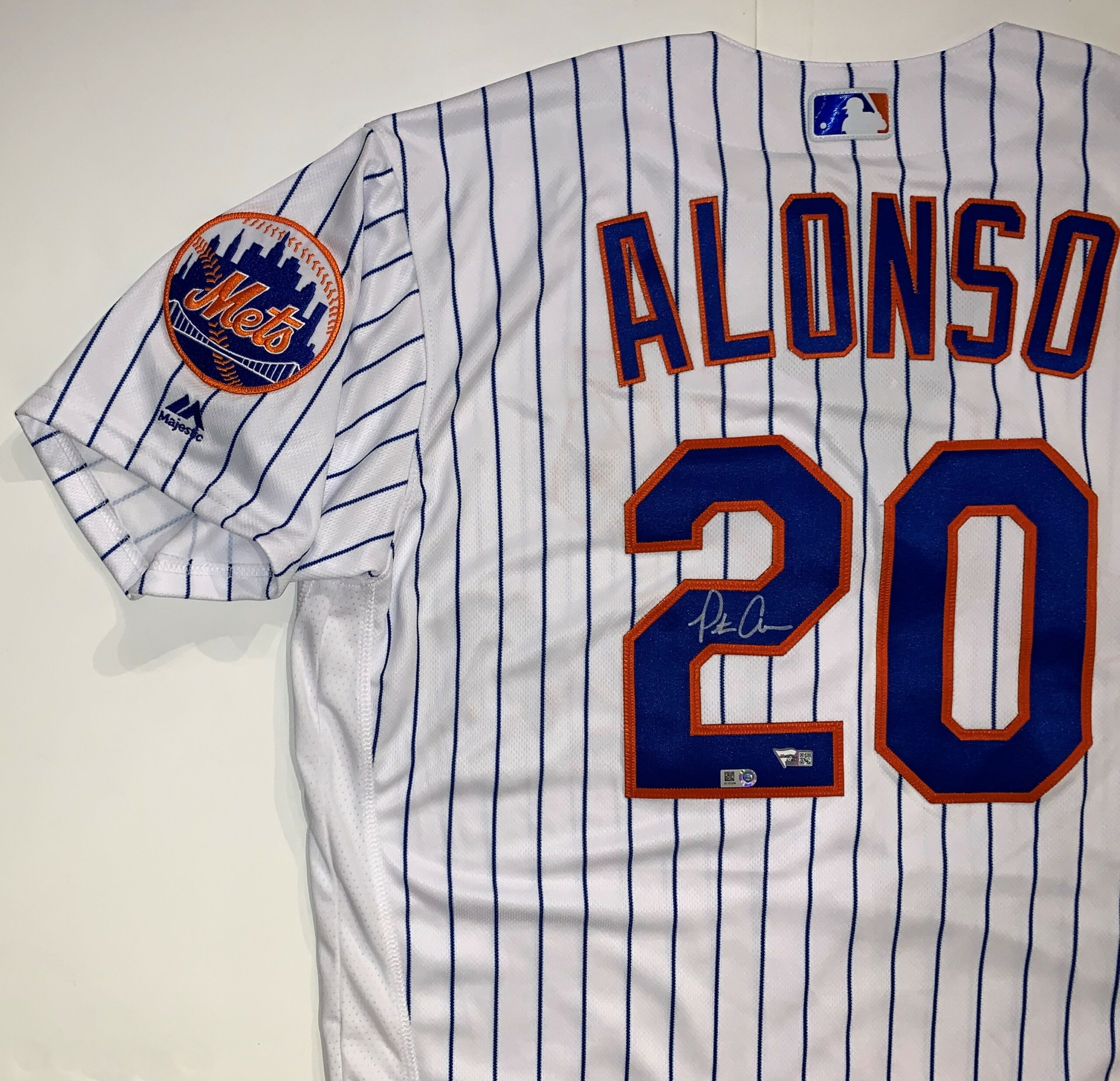 Pete Alonso New York Mets Signed Autographed Gray #20 Custom Jersey –