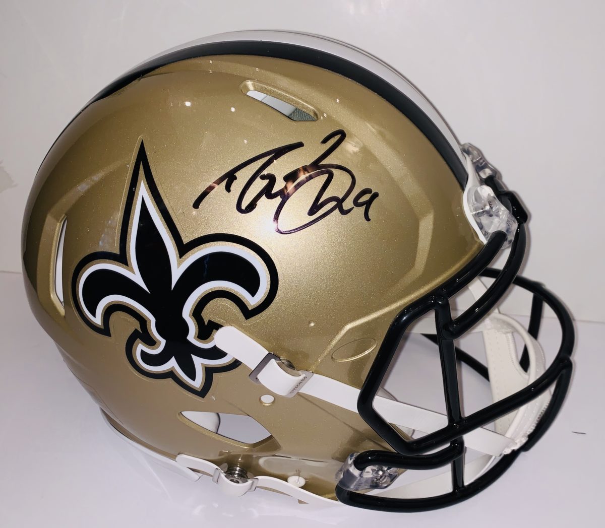 Drew Brees Signed New Orleans Saints Speed Helmet - The Autograph Source