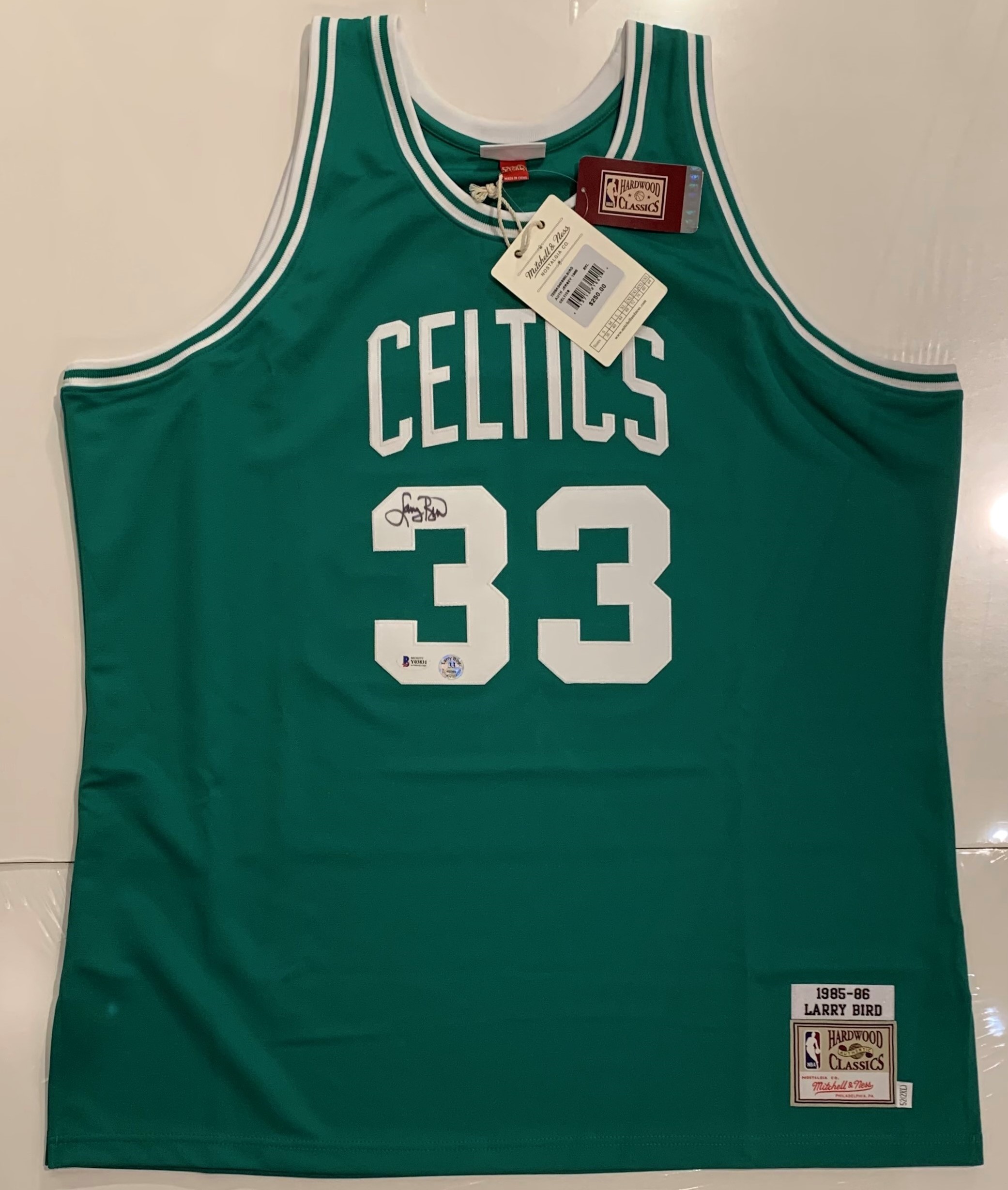 Larry Bird Autographed Mitchell Ness Boston Celtics Jersey