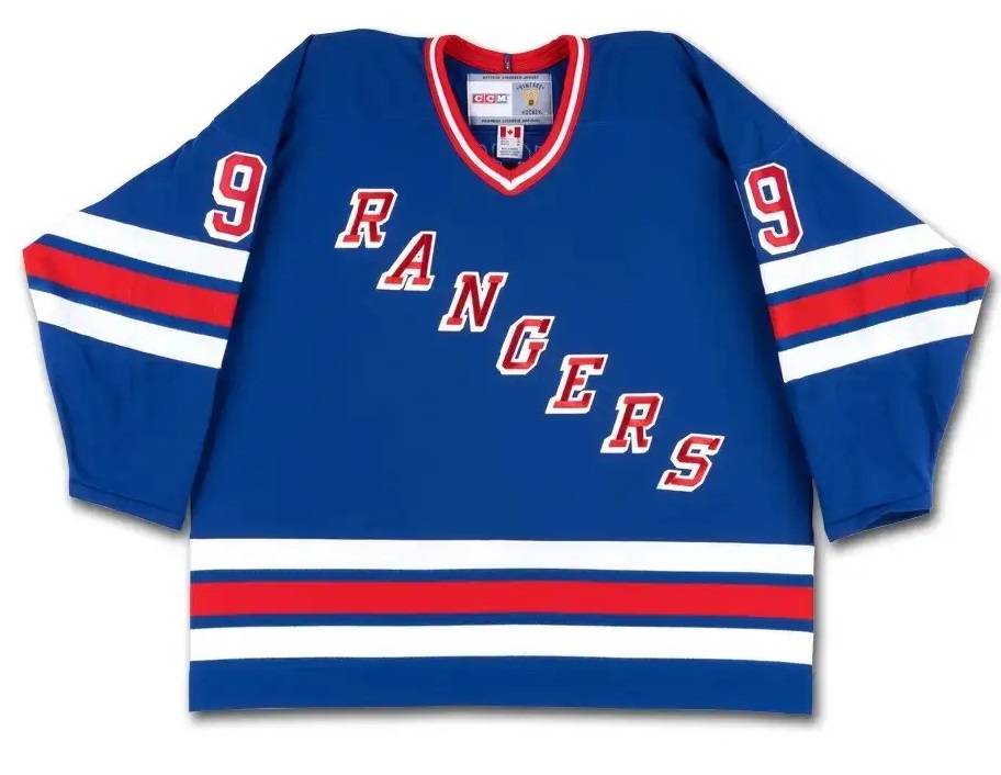 Wayne Gretzky Signed Rangers Custom Framed Jersey Display (PSA)