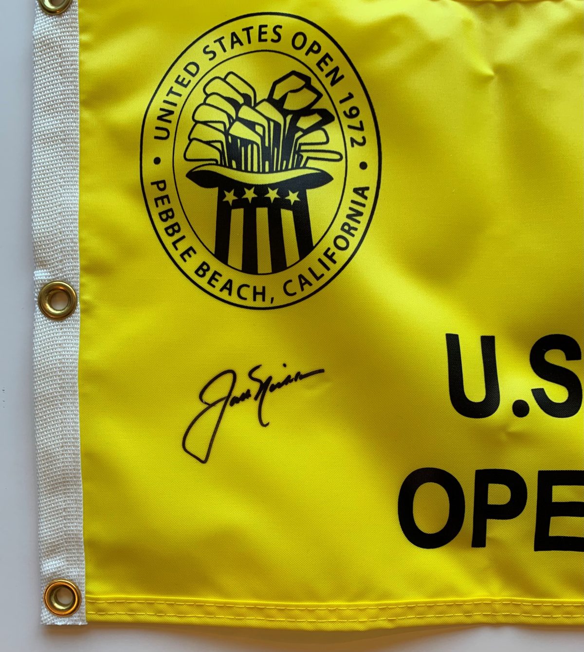 Jack Nicklaus Autographed 1972 US Open Pin Flag The Autograph Source