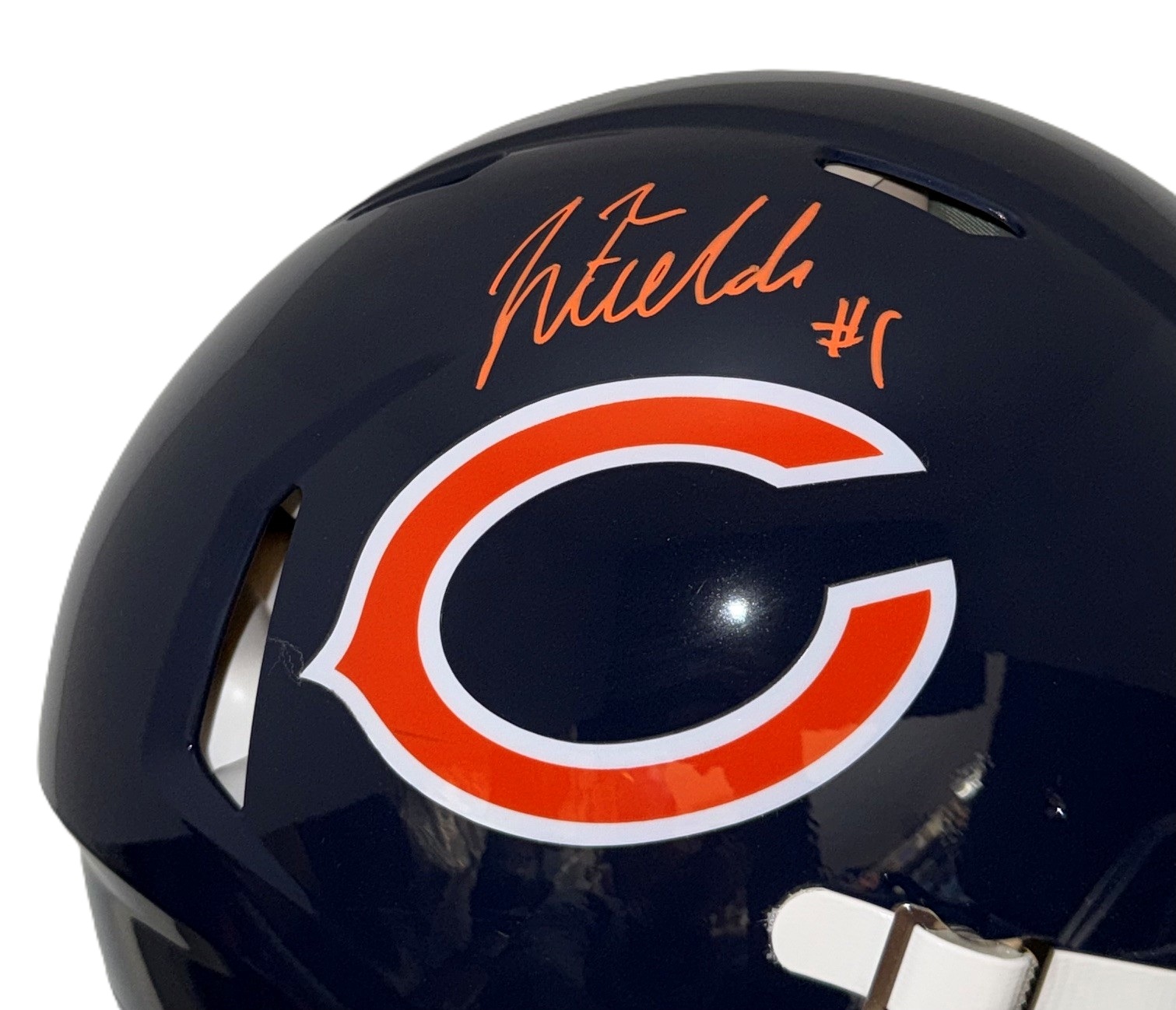 Justin Fields Signed Chicago Bears Authentic Helmet - Image 2