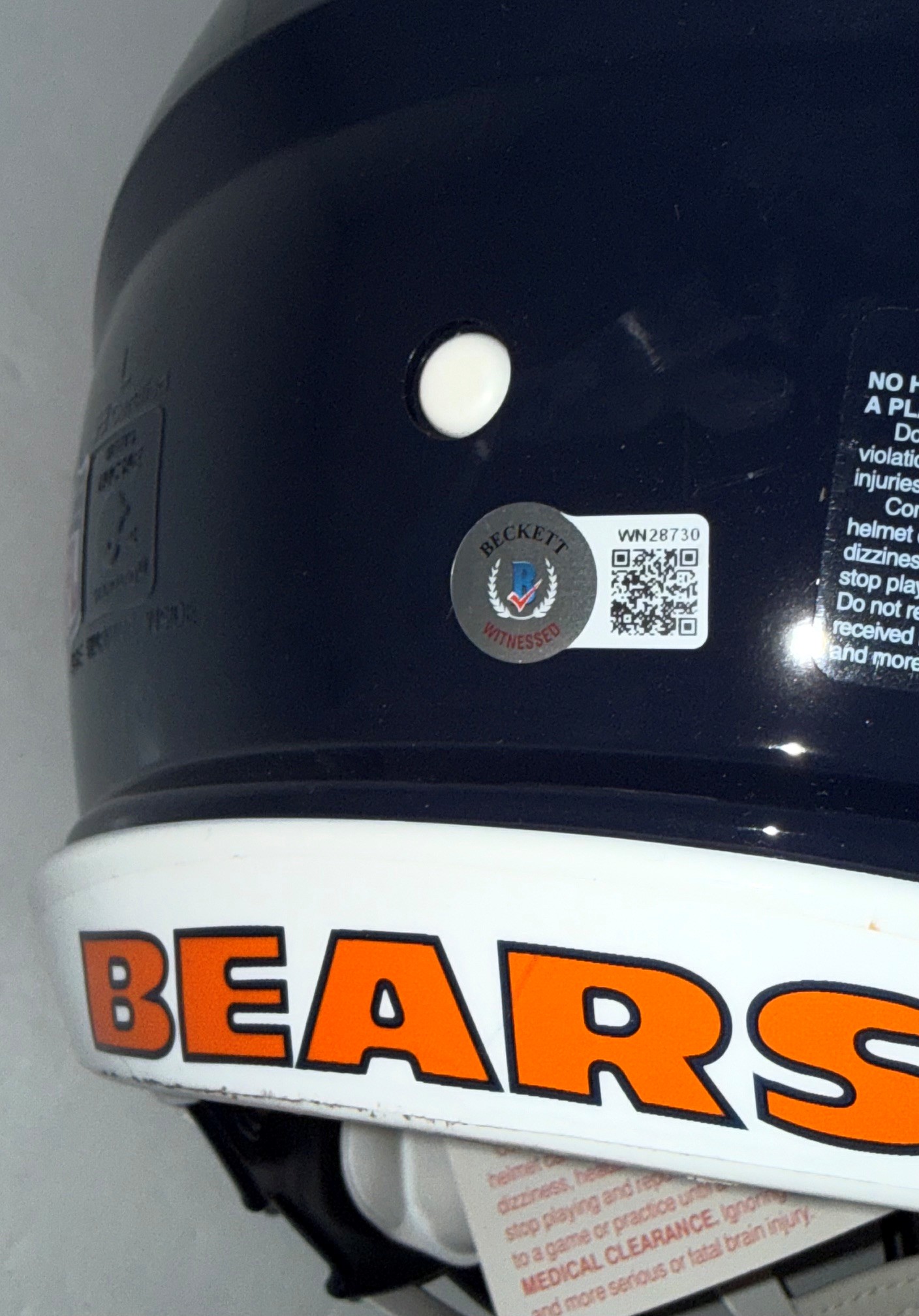 Justin Fields Signed Chicago Bears Authentic Helmet - Image 5