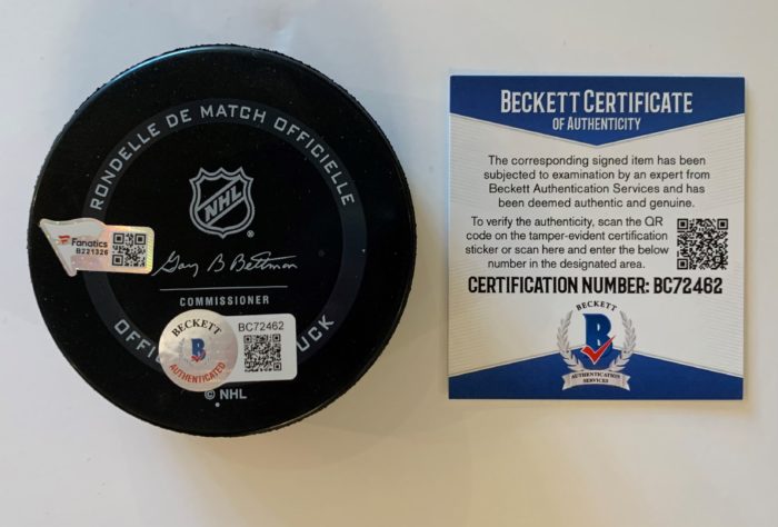 Phillipp Grubauer Signed Seattle Kraken Puck - Image 3