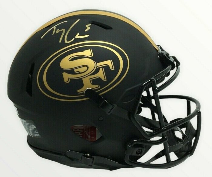 Trey Lance Autographed 49ers Eclipse Football Helmet