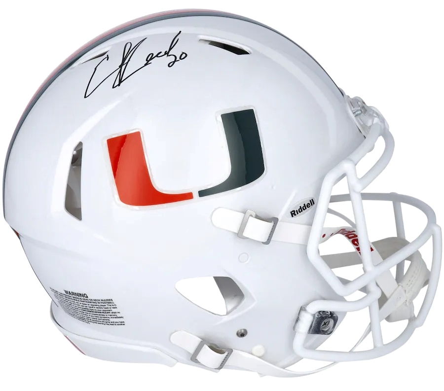 Ed Reed Signed Miami Hurricanes Speed Authentic Football Helmet - The ...