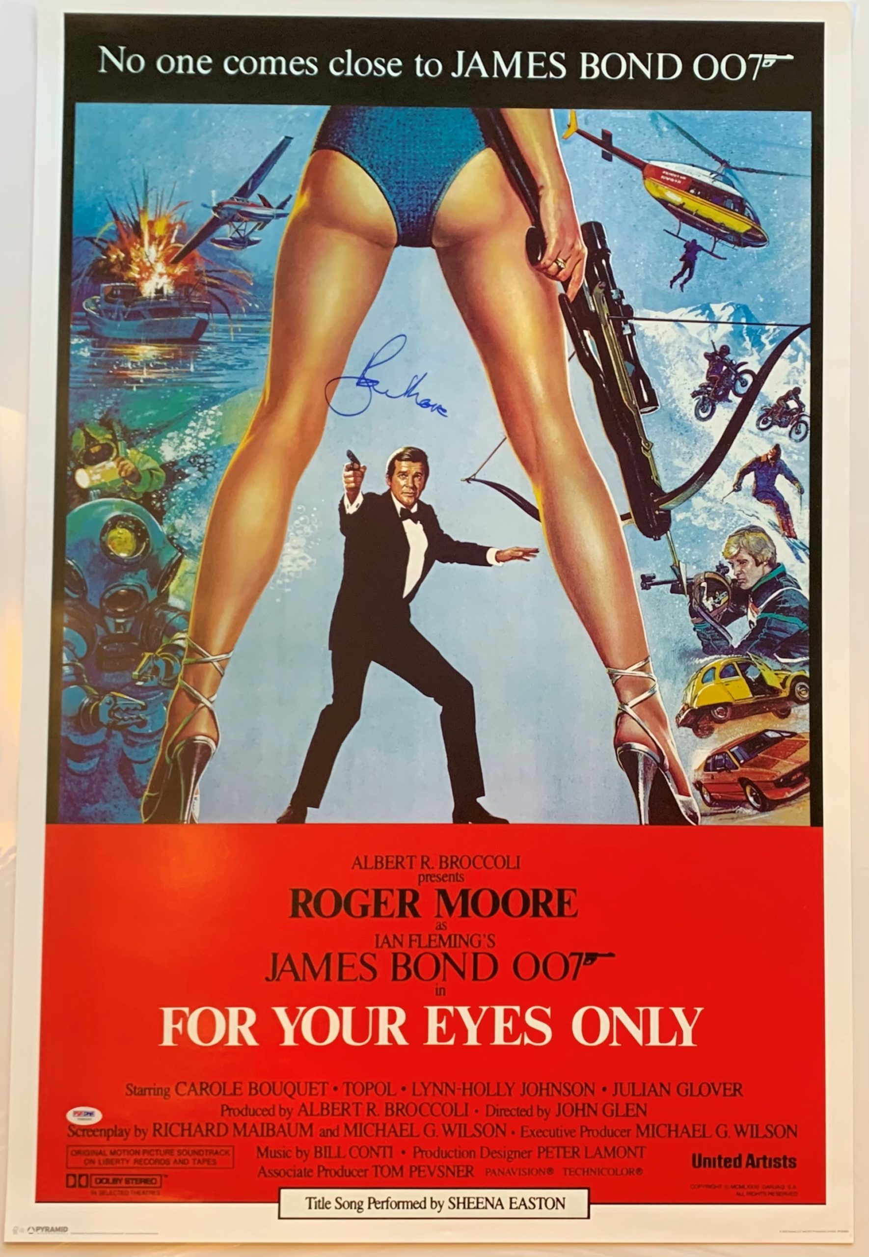 Autograph Signed James Bond 007 Goldeneye Poster COA 