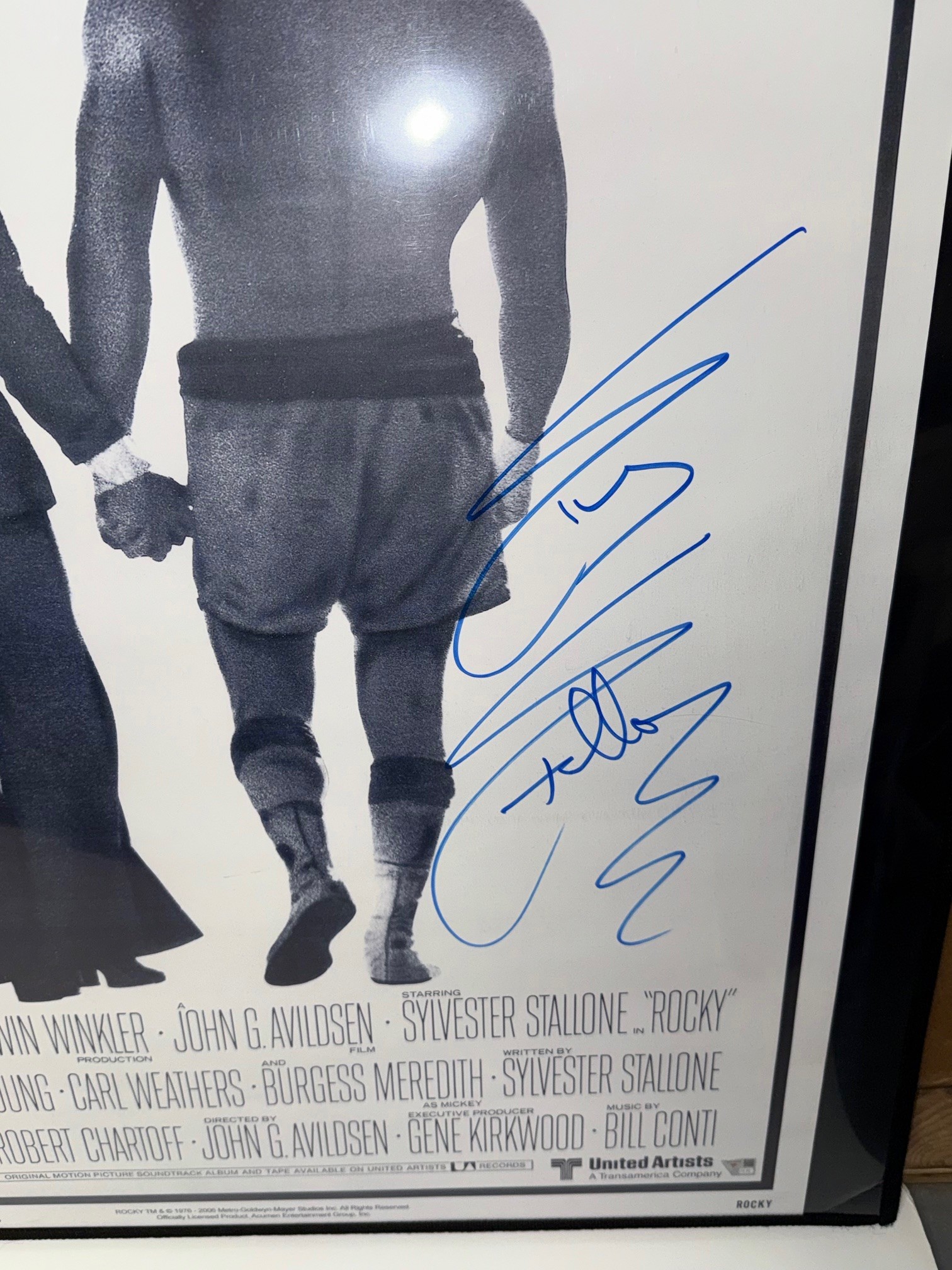 Sylvester Stallone Autographed ROCKY Movie Poster - full size 27x40 - Image 2