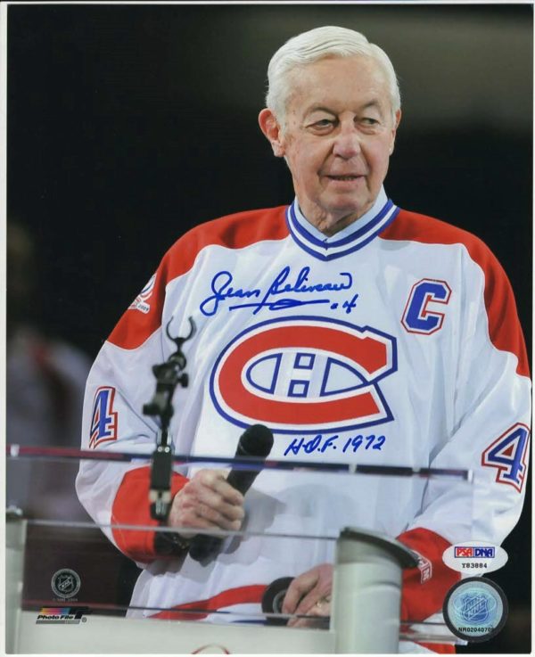 Jean Beliveau Signed Montreal Canadians Photograph - The Autograph Source