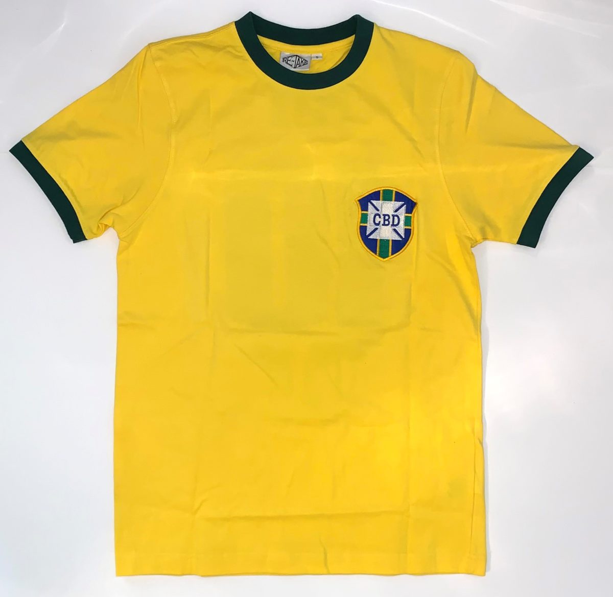 Pele Autographed Brazil Jersey (Black Signature) - The Autograph Source